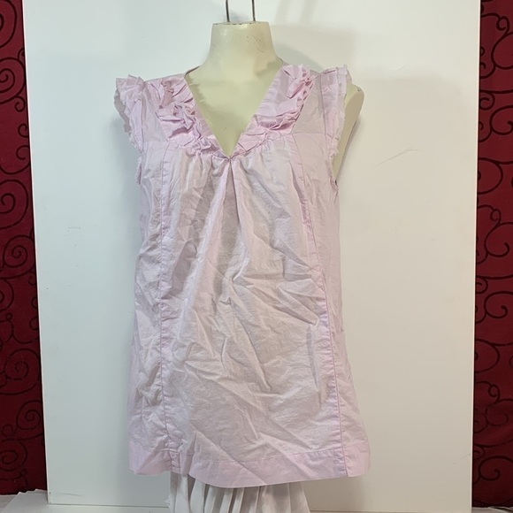 Ann Taylor LOFT Purple Ruffled Blouse - Picture 2 of 7